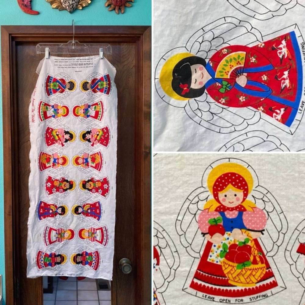 Angels of the World Fabric for making Ornaments